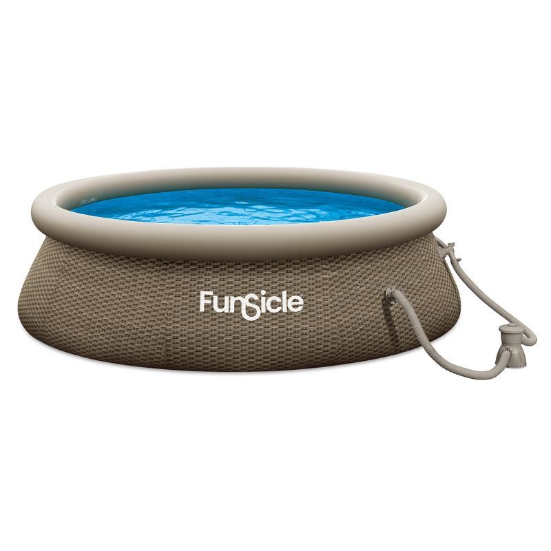 Funsicle 10ft Round Brown Inflatable Above Ground Pool with Pump