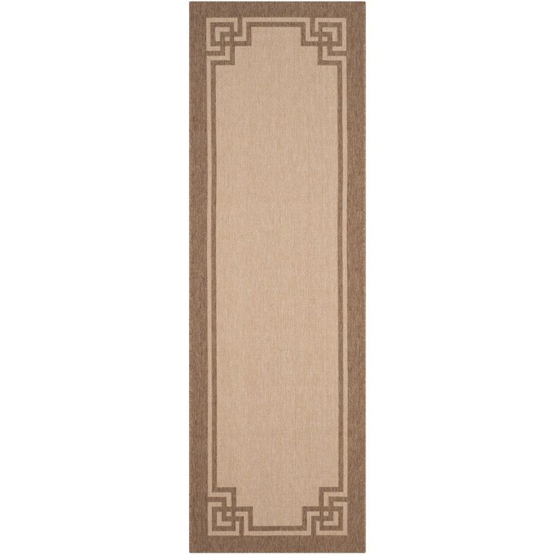 Handcrafted Beige & Dark Beige Synthetic Easy-Care Rug