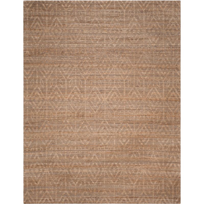 Cape Cod Camel Geometric Handwoven Cotton Area Rug 8' x 10'