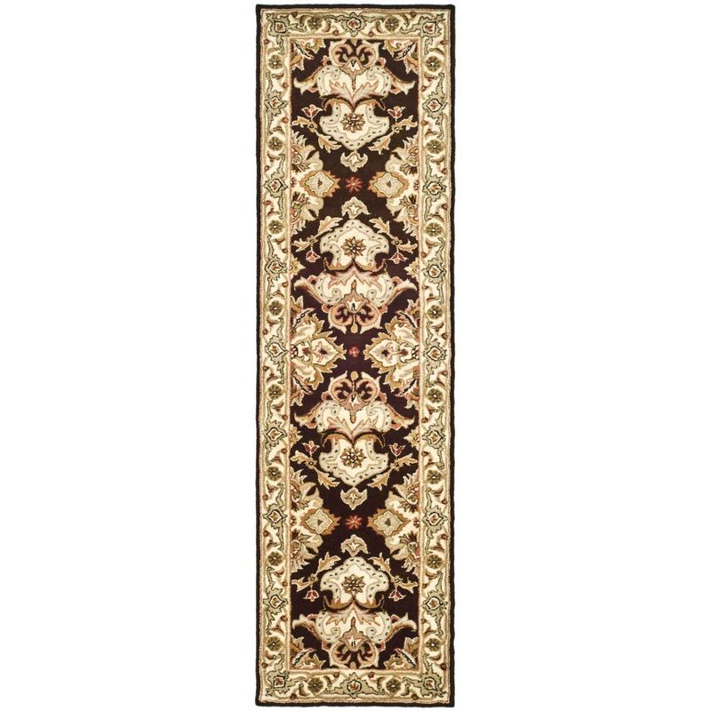 Espresso and Ivory Hand-Tufted Wool 2' x 3' Area Rug