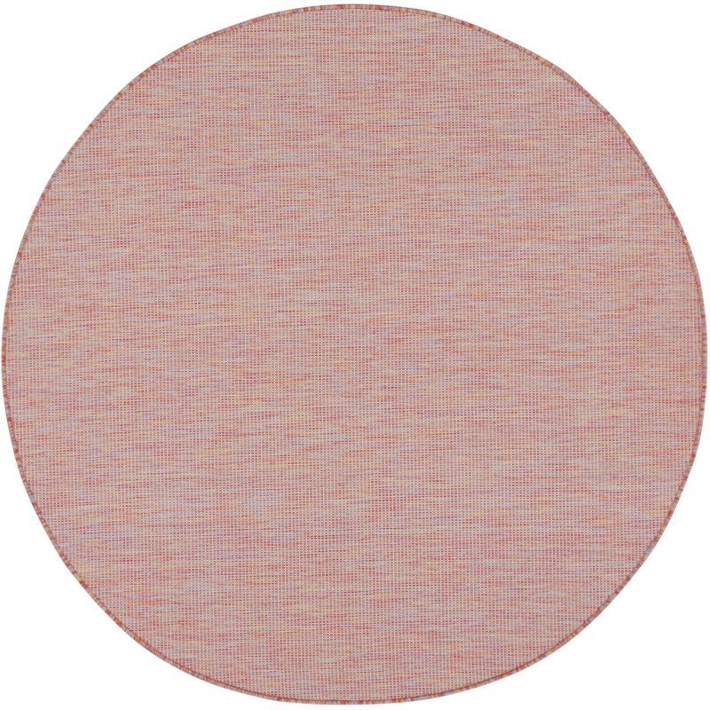 Positano Rainbow 6' Round Stain-Resistant Synthetic Rug