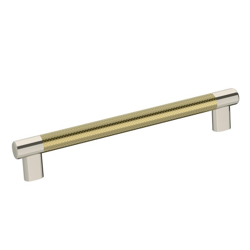 Polished Nickel and Golden Champagne Cabinet Bar Pull