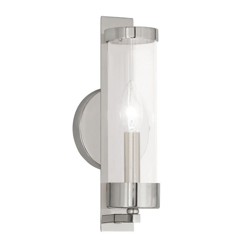 Castleton Modern Nickel 4''x12'' Dimmable Wall Sconce