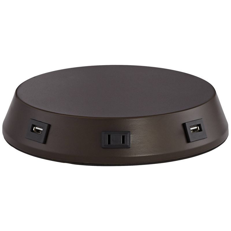 Bronze Touch Workstation Lamp Base with USB and AC Outlets