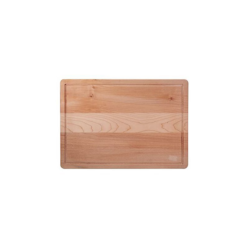 Maple Wood Rectangular Cutting Board with Juice Groove, 14x20 Inch