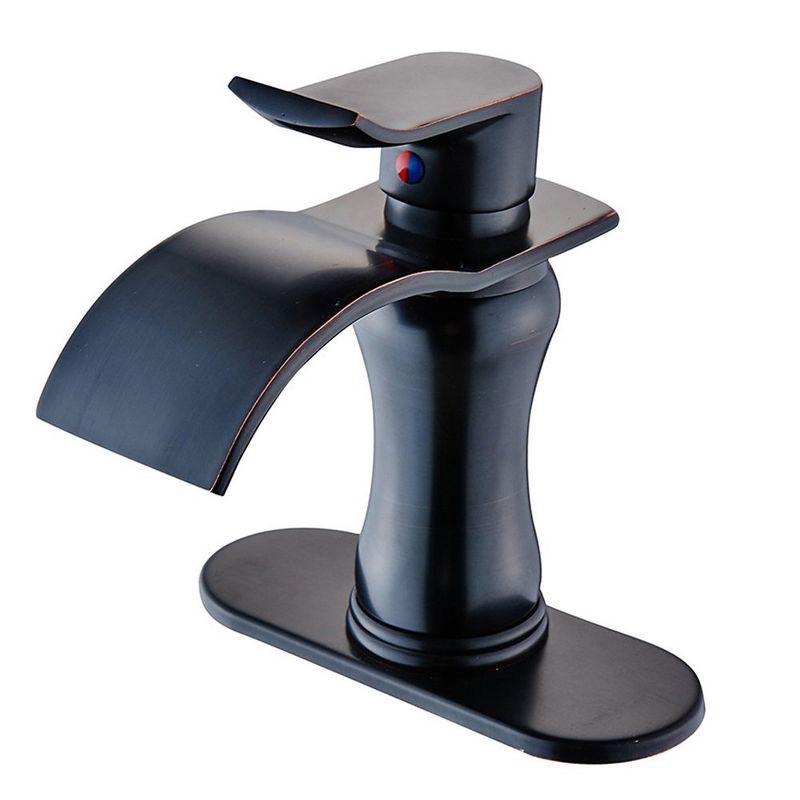 Oil Rubbed Bronze Single Handle Waterfall Bathroom Faucet