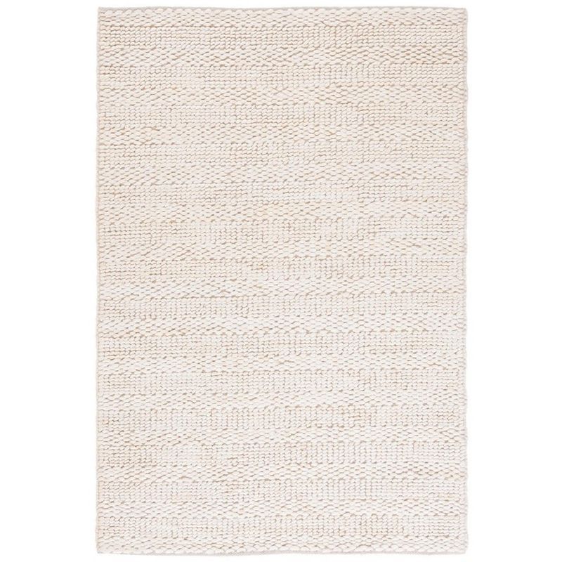 Handmade Braided Bleach Cotton Rectangular Area Rug - 3' x 5'