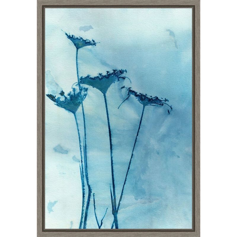 Blue Anne Flower Canvas Print with Frame 16 x 23-in