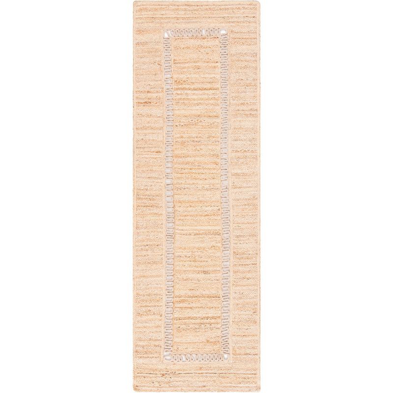 Hand-Knotted Sisal & Jute Natural Beige Runner Rug - 2'6" X 8'