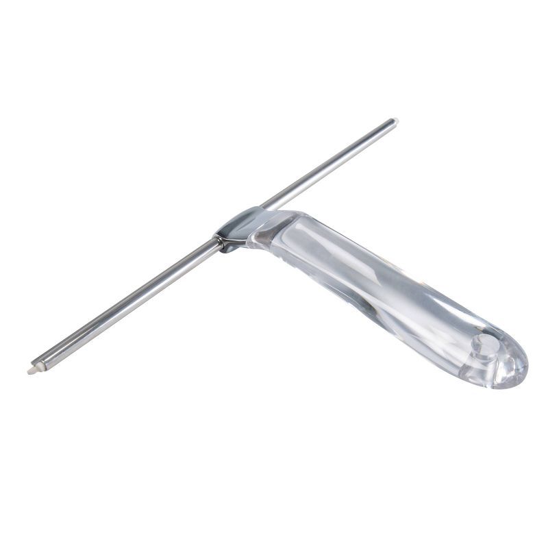 10-Inch Stainless Steel Shower Squeegee with Clear Acrylic Handle