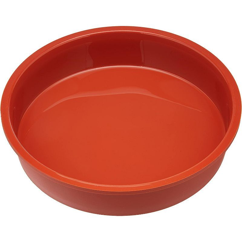 Round Red Silicone Non-Stick Baking Pan, 10.26"