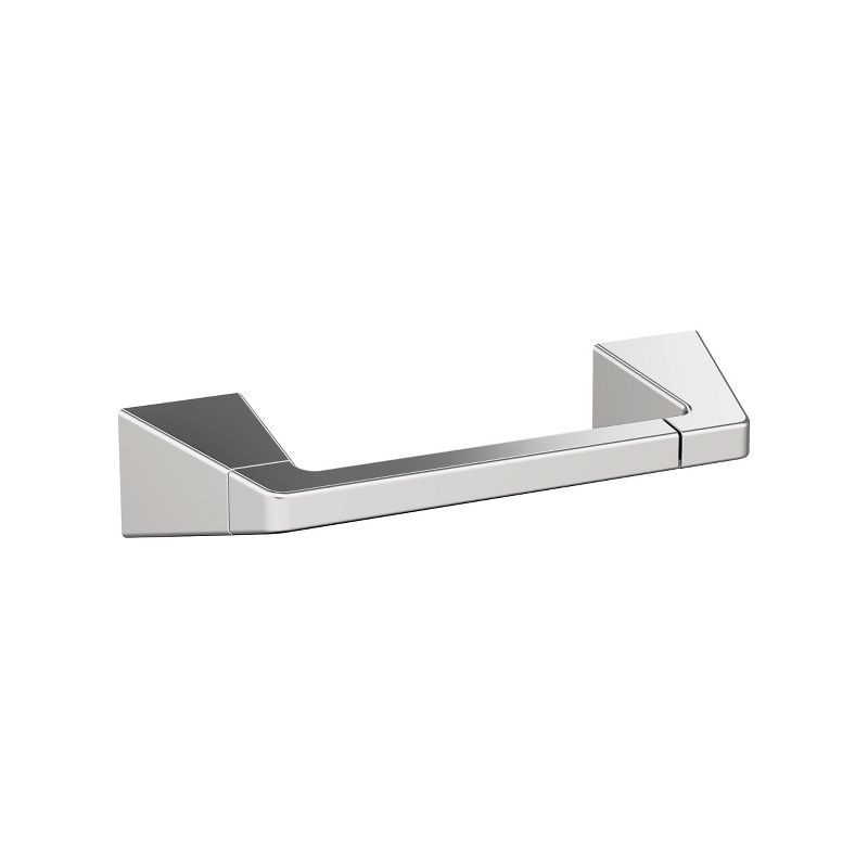 Chrome Geometric Pivoting Double Post Toilet Paper Holder