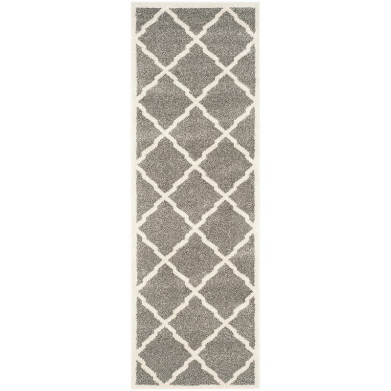 Gray Geometric Reversible Synthetic Area Rug