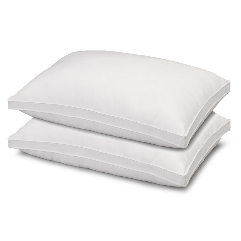 Ella Jayne White Gusseted Hypoallergenic Microfiber Pillows, Set of 2