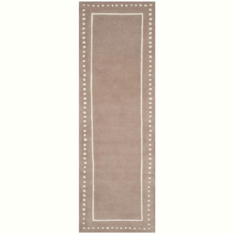 Beige/Ivory Hand-Tufted Wool Runner Rug 2'3" x 7'