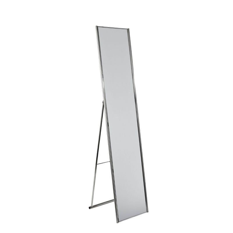 Champagne Steel Rectangular Folding Floor Mirror