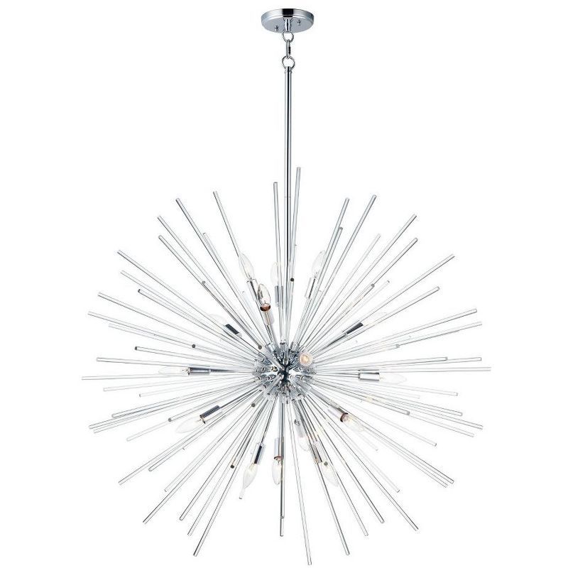 Polaris 16-Light Clear Glass and Chrome Sputnik Pendant