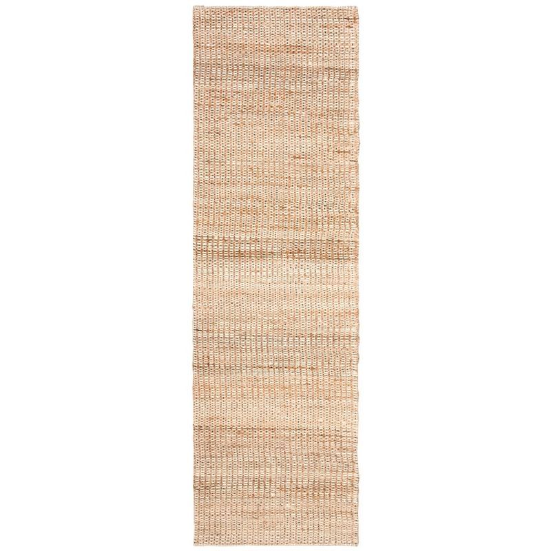 Natural Ivory Handwoven Flatweave Wool Runner Rug