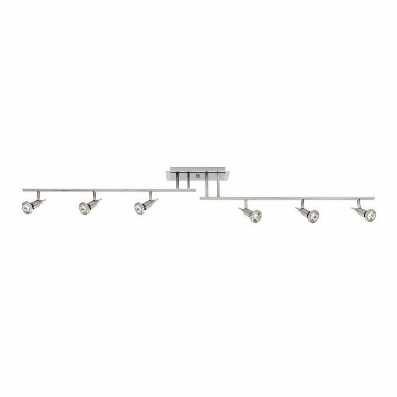 Viper Brushed Steel 6-Light Adjustable Track Light