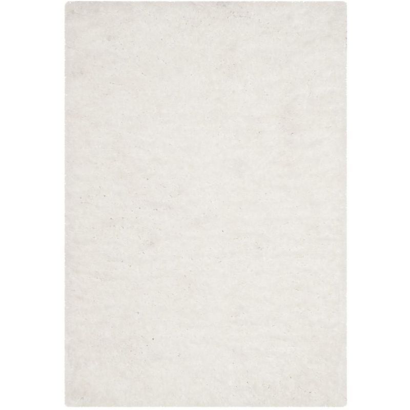 Hand-Tufted Ivory Synthetic Sheepskin Shag Rug, 2'6" x 4'