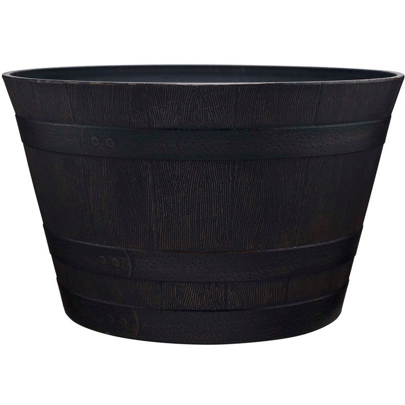 Kentucky Walnut Resin Whiskey Barrel Planter