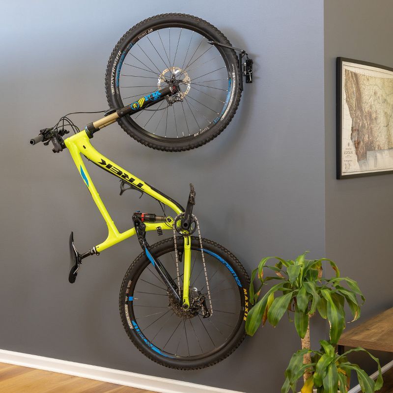 Black Steel Swivel Wall Mount Bike Storage Rack