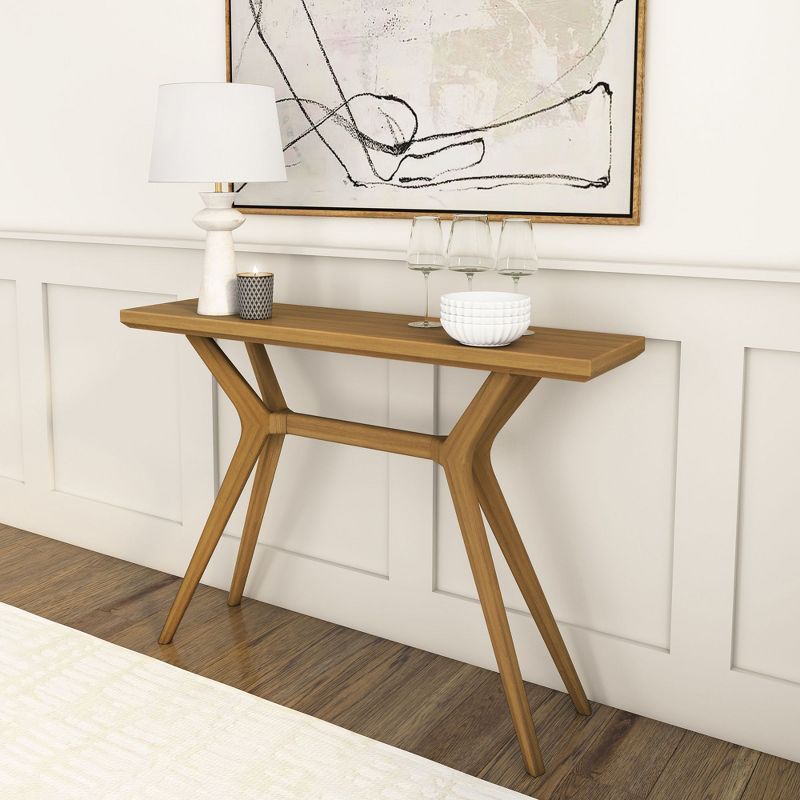 Verso 46" Pecan Solid Wood Modern Console Table