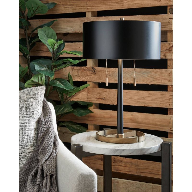 Amadell 24" Black and Gold Metal Table Lamp