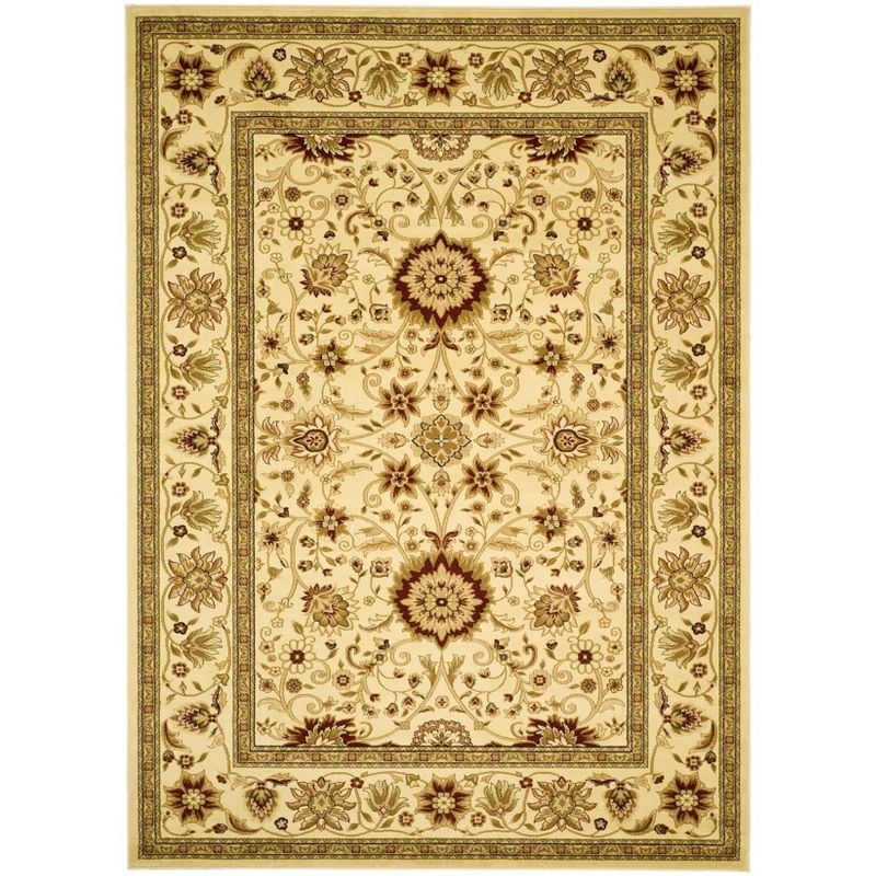 Ivory Floral 6' x 9' Synthetic Tufted Area Rug