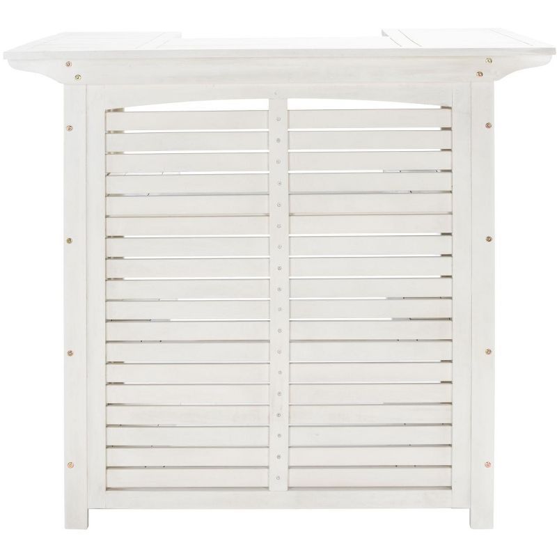 Monterey White Acacia Wood Outdoor Bar Table