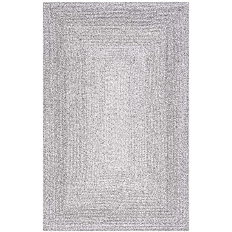 Gray Braided Reversible Synthetic Area Rug