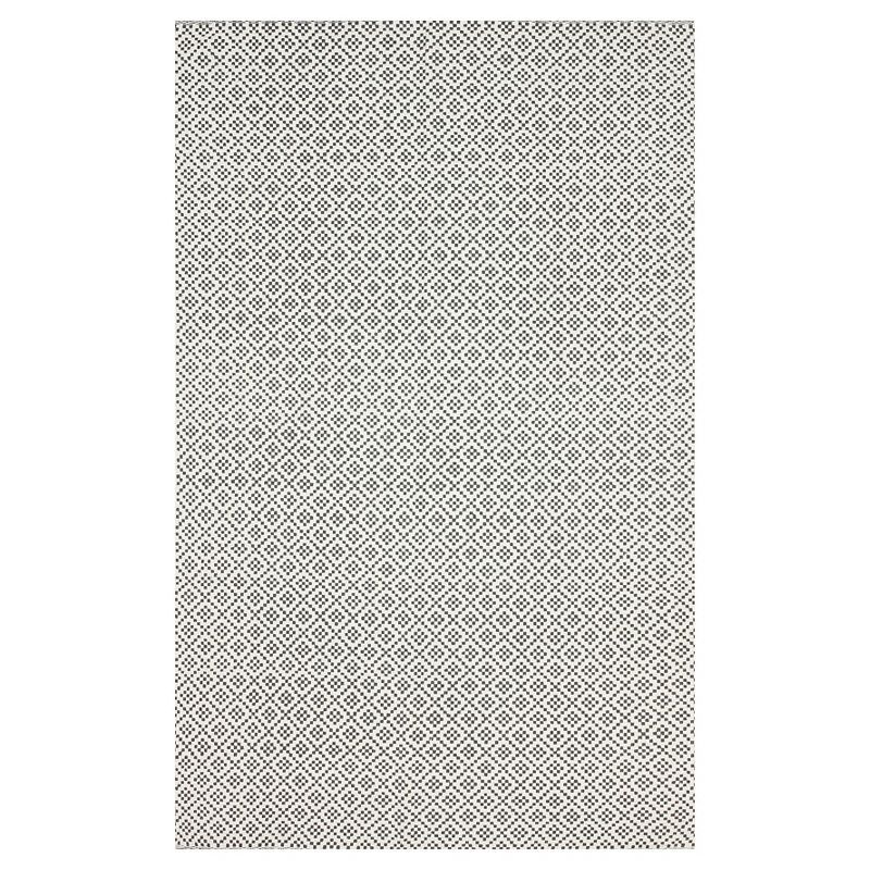 Handmade Tufted Cotton Geometric Rug in Gray - Easy Care