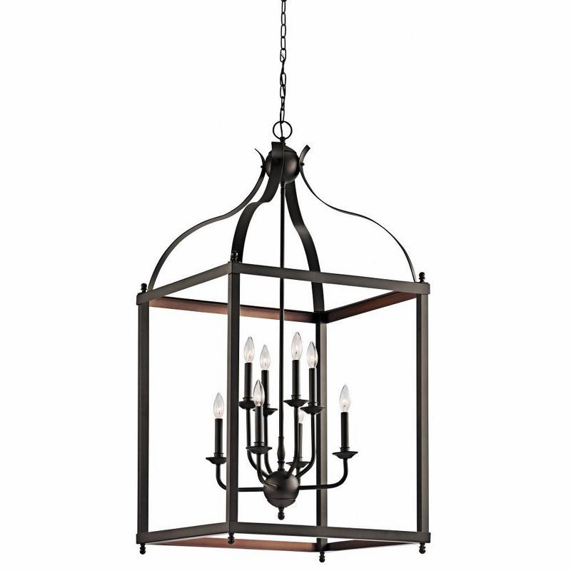 Larkin Olde Bronze 8-Light Traditional Globe Pendant Chandelier