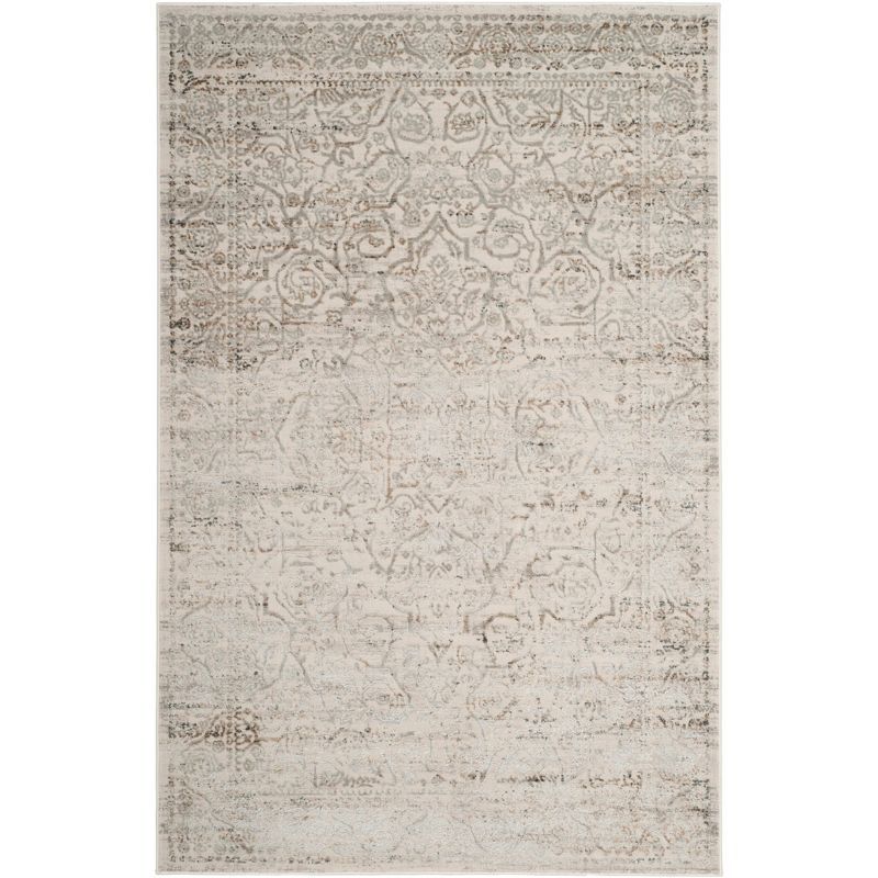 Elegant Princeton Vintage-Styled 4' x 6' Gray Wool Blend Area Rug