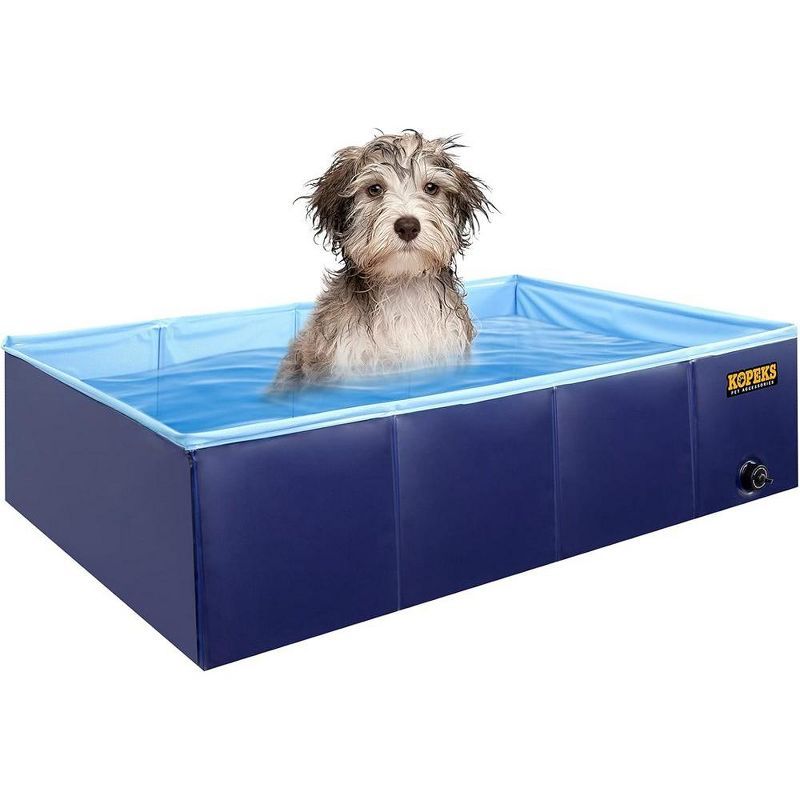 Medium Blue Rectangular Foldable Dog Pool