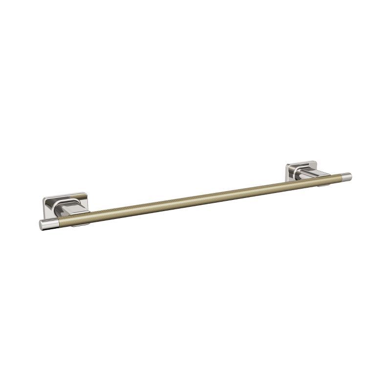 Esquire 18-Inch Polished Nickel and Golden Champagne Wall Mounted Towel Bar