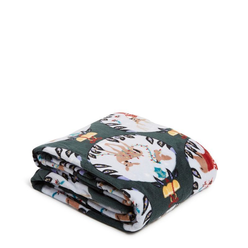 Merry Mischief Ornaments Fleece Oversized Throw Blanket