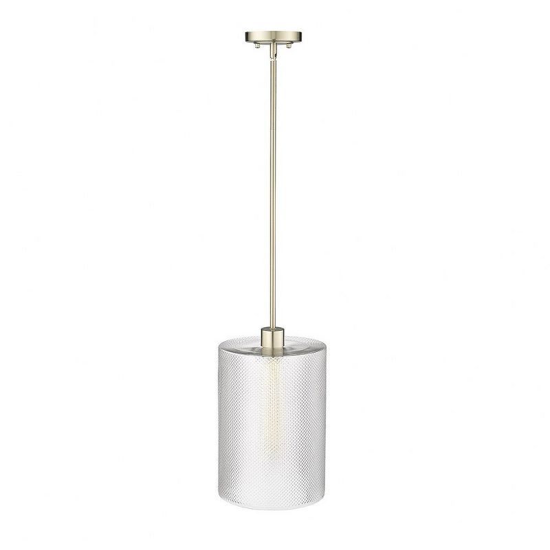 Olena Modern Gold Cylindrical Glass Pendant Light