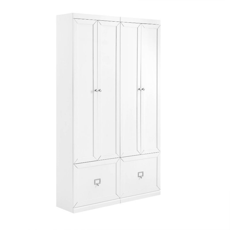 Harper White 2-Piece Modular Entryway Pantry Closet Set