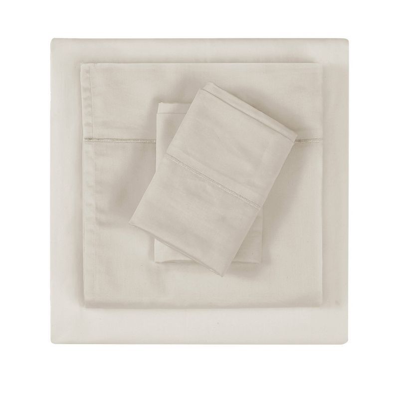 Khaki Twin Cotton Sateen 2-Piece Sheet Set