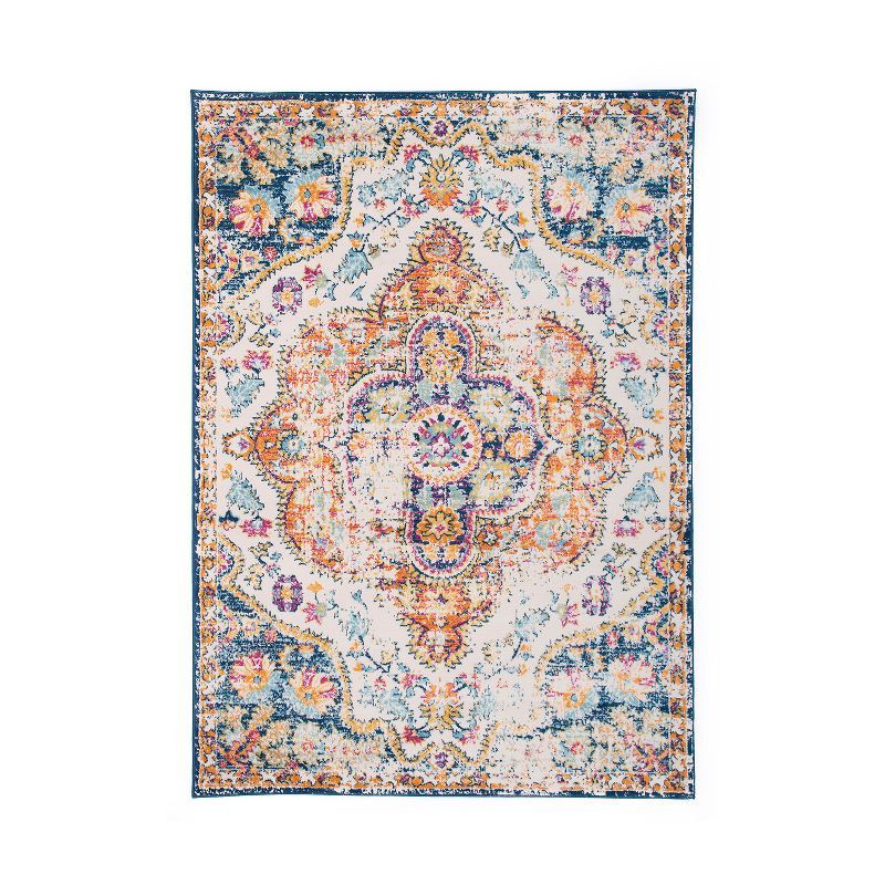 Rectangular 5' x 7' Multicolor Synthetic Bohemian Area Rug