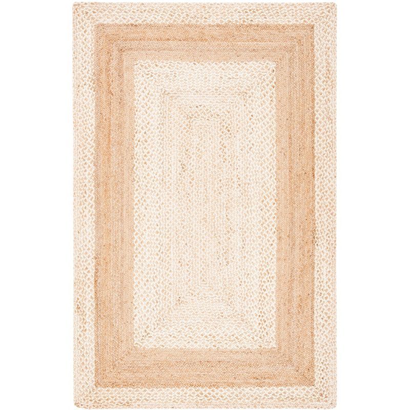 Handwoven Geometric Jute 3' x 5' Area Rug, Natural