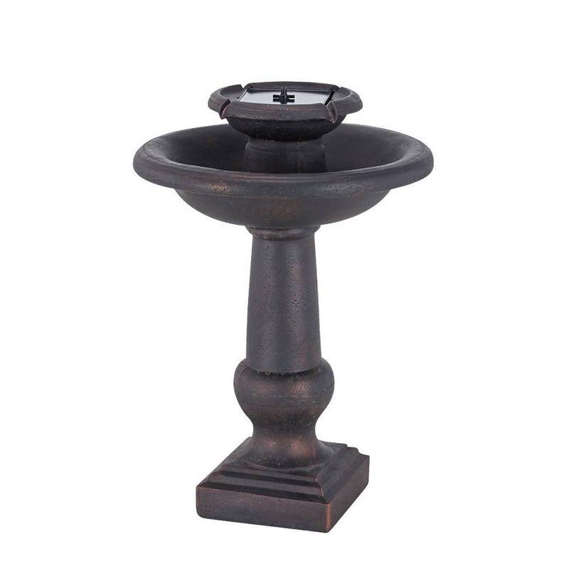 Chatsworth Bronze Solar Powered 2-Tier Outdoor Fountain