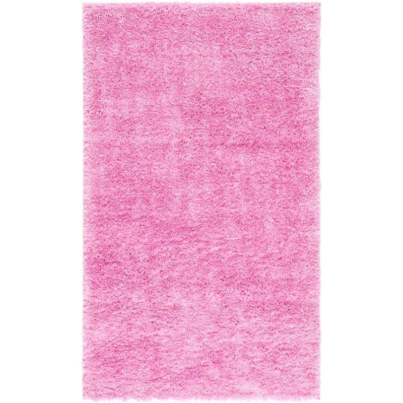 August Pink 4' x 6' Shag Synthetic Area Rug