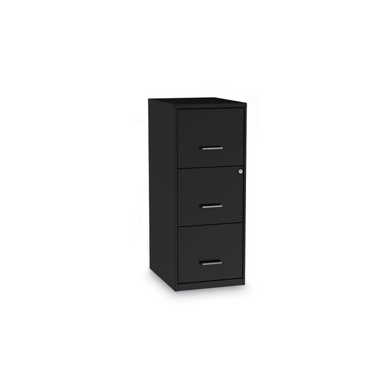 Alera Black 3-Drawer Lockable Vertical File Cabinet