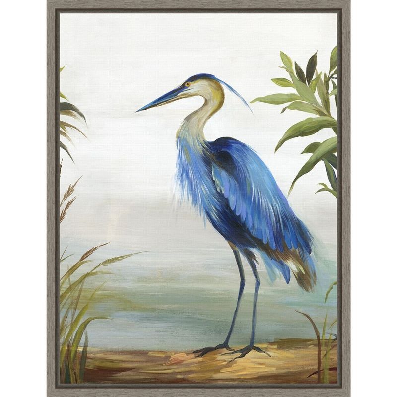 Amanti Art Blue Heron by Aimee Wilson Framed Canvas Wall Art