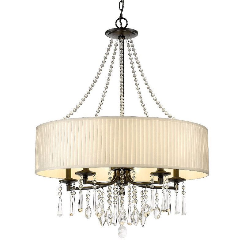 Black Crystal 5-Light Modern Chandelier