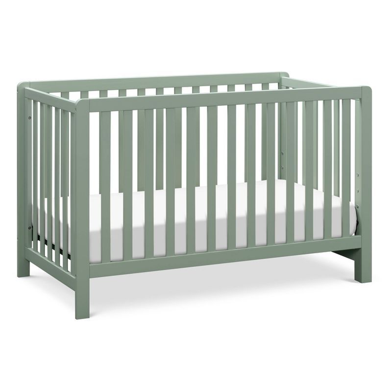 Light Sage 4-in-1 Convertible Crib with Clean Lines