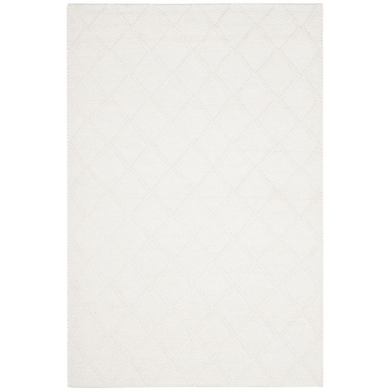 Ivory Hand-Tufted Wool and Viscose 6' x 9' Rug