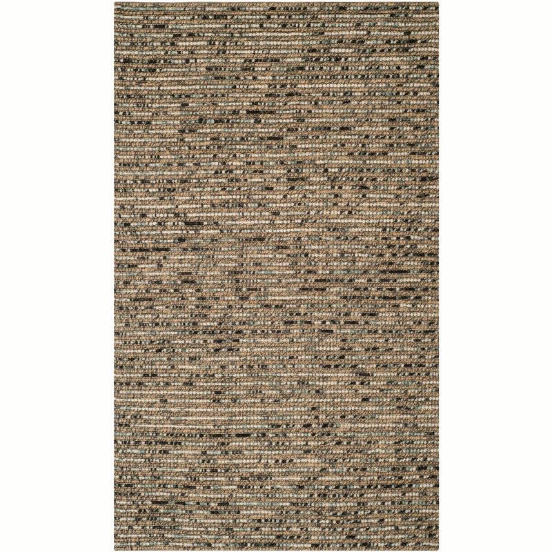 Hand-Knotted Blue and Multicolor Wool 5'x8' Area Rug